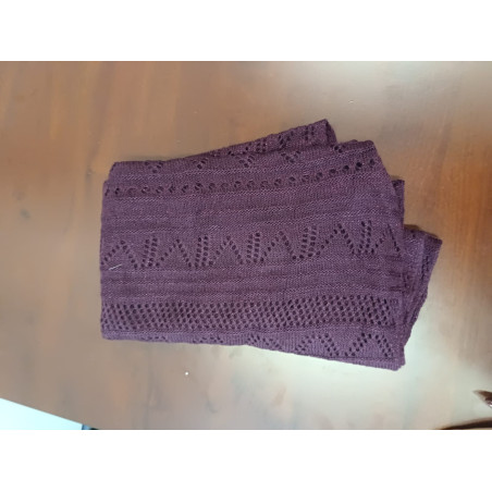Écharpes laine magenta/noire