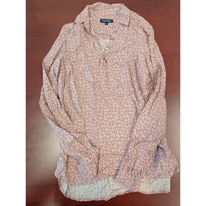Chemise rose imprimée taille s