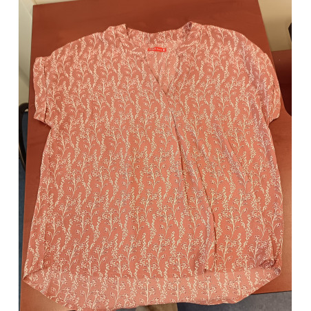 Chemise rose fleurie Tisaia femme taille 44