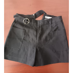 short noir ceinture 38